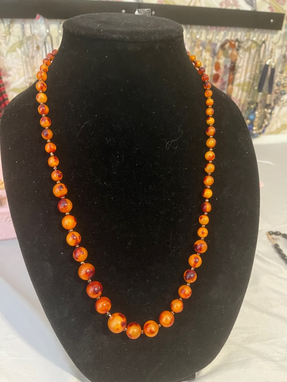 Orange Bead Necklace - Women Jewelry